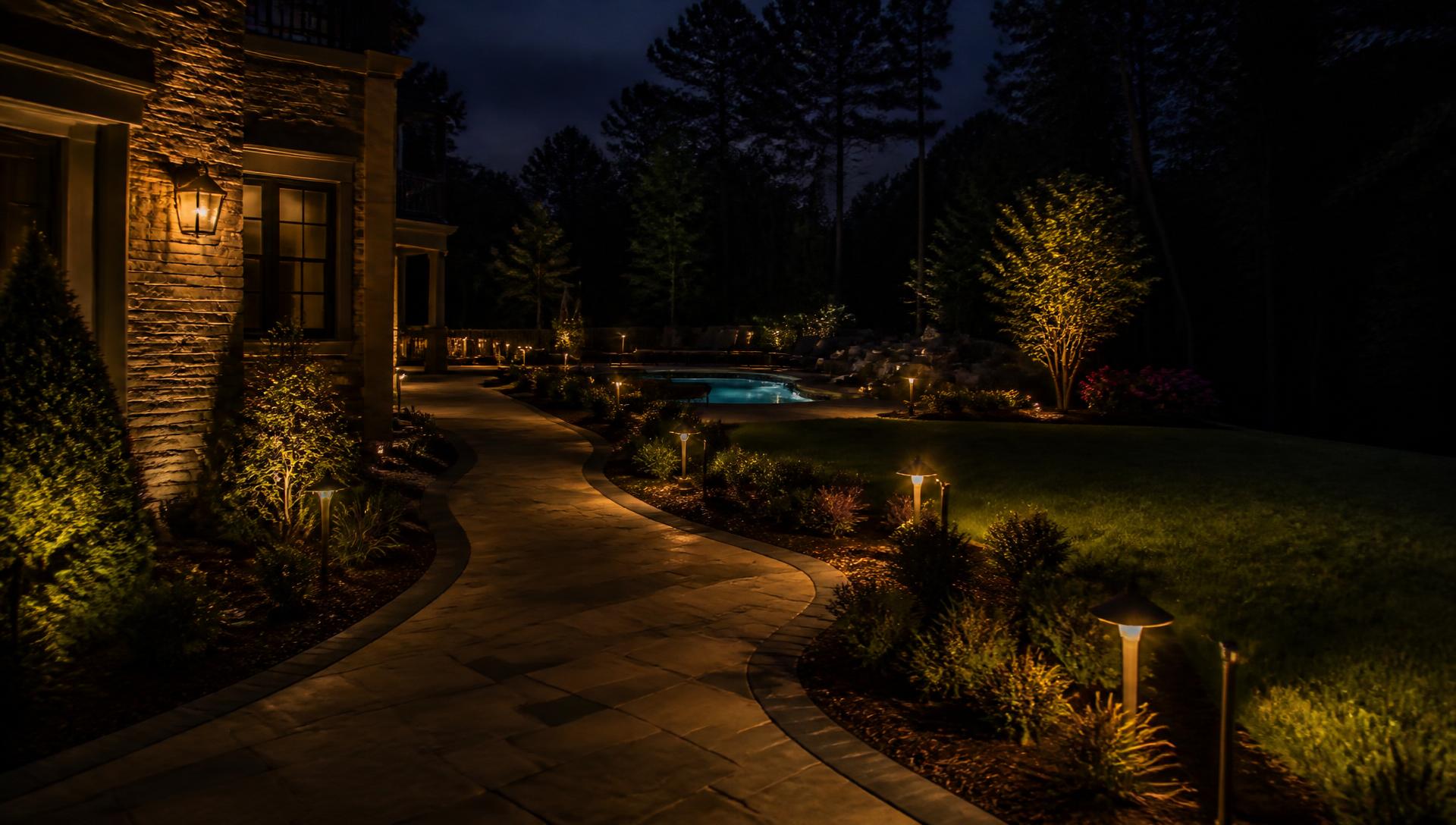 The path lights up.